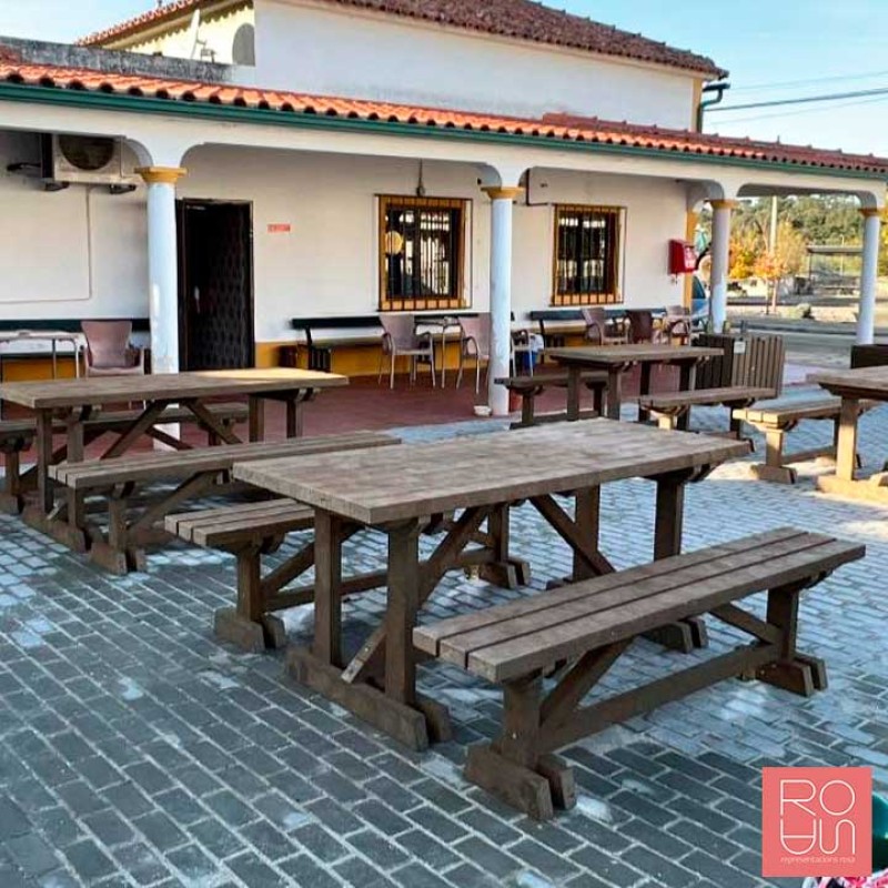 Taula de pícnic en plàstic reciclat Fàtima